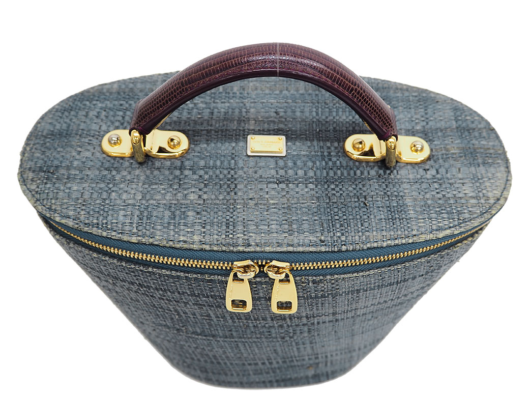 【DOLCE & GABBANA】カゴバッグ ラフィアハンドバッグ a1001897_1.jpg