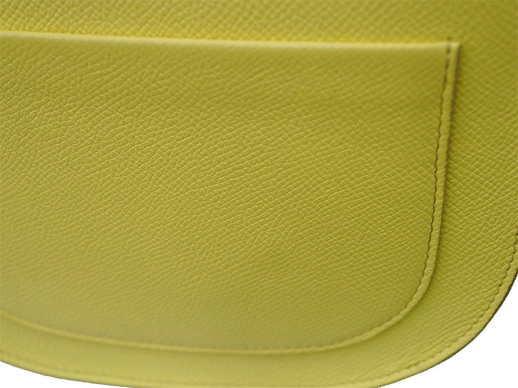 Vintage セリーヌ バッグ オーストリッチ 巾着 ショルダーバッグ 黄色 CELINE（セリーヌ） バッグ 中古 ショルダーバッグ スモール