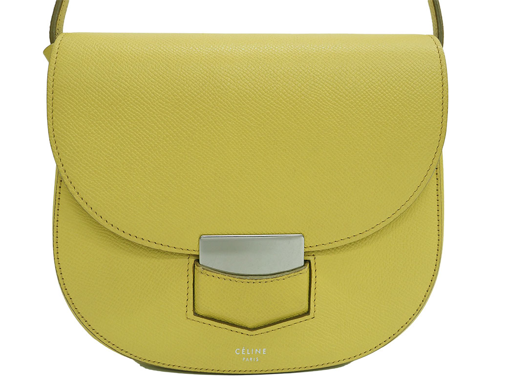 CELINE ワンショルダーバッグ レザー イエロー 楽天市場】【中古】CELINE ワンショルダーバッグ レザー イエロー