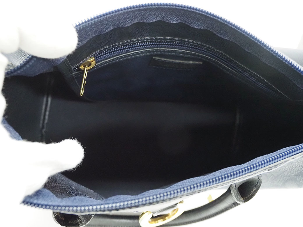 DIOR トロッターパターンボストンバッグ ネイビー｜VINTAGE QOO