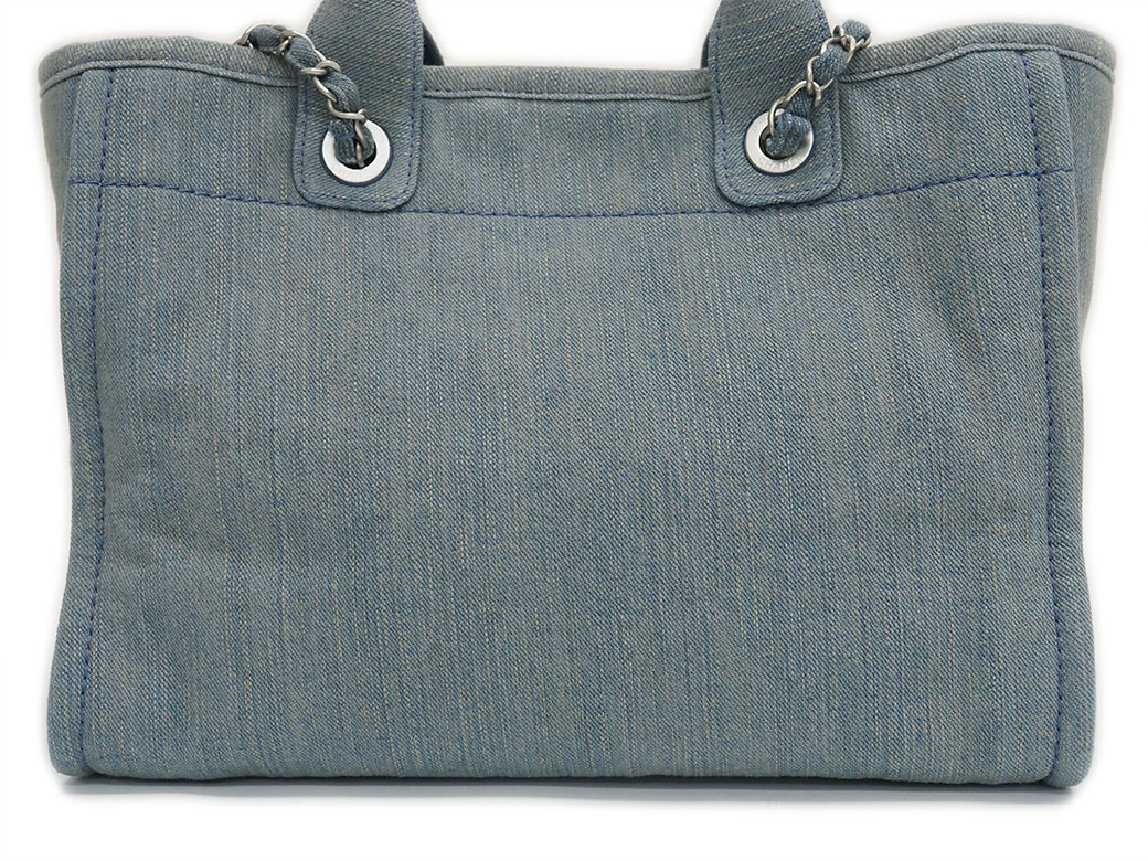 シャネル デニム ショッピングバッグ 2WAY ハンド トートバッグ