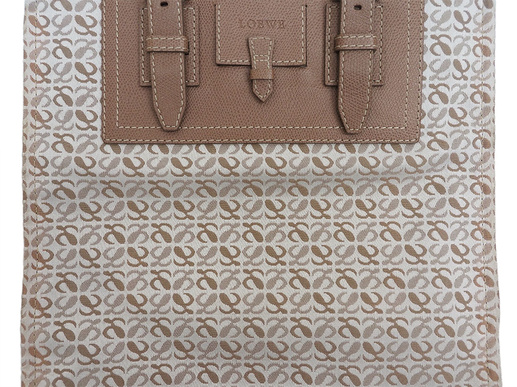ロエベ リピートアナグラム キャンバス トートバッグ ベージュ