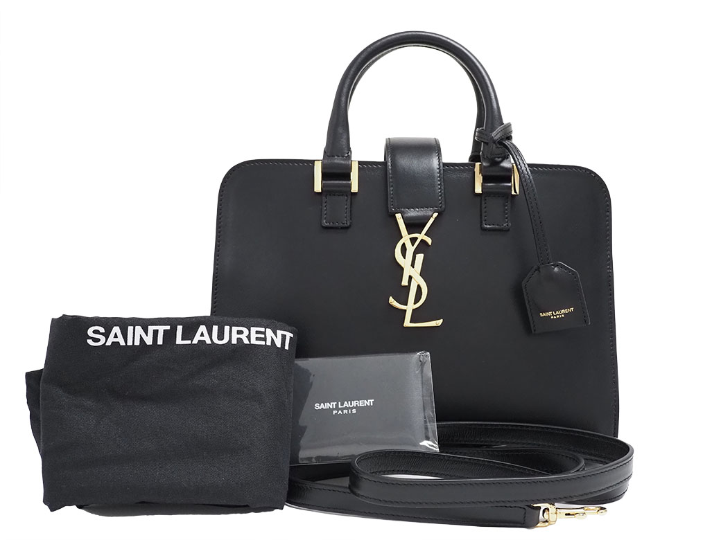 サンローラン ベイビーカバス 2WAYハンドバッグ ブラック 568853 レザー レディース YSL SAINT LAURENT 未使用 中古｜brandshop-uprise｜10