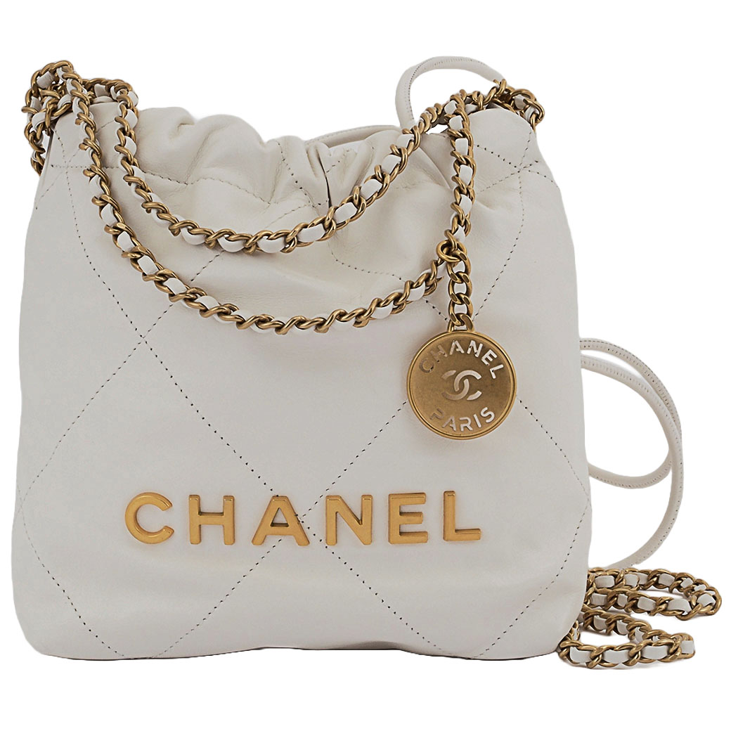 【広尾店】未使用 シャネル CHANEL シャネル22 チェーンショルダーバッグ 白 【14077】 広尾店】未使用 シャネル CHANEL シャネル22 チェーンショルダーバッグ