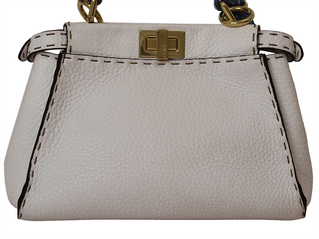 極美品 FENDI セレリア ピーカブー ミディアム 2way ハンドバッグ PEEKABOO フェンディ ピーカブー ミニ セレリア 2WAYハンドバッグ