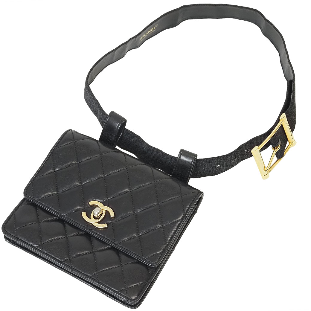 CHANELl ヴィンテージブラック ボディバッグ値下げ交渉可能です CHANEL（シャネル） バッグ マトラッセ ウエストバッグ 70