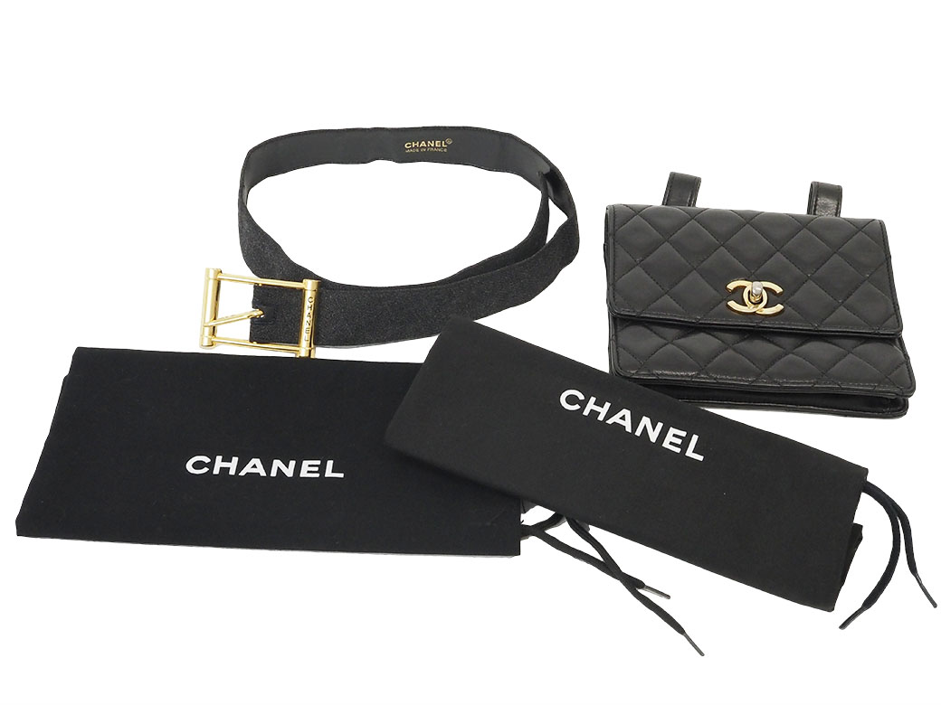 CHANEL ブラックレザー ボディバッグ CHANEL ボディバッグ｜バッグ｜ファッション おすすめ人気商品