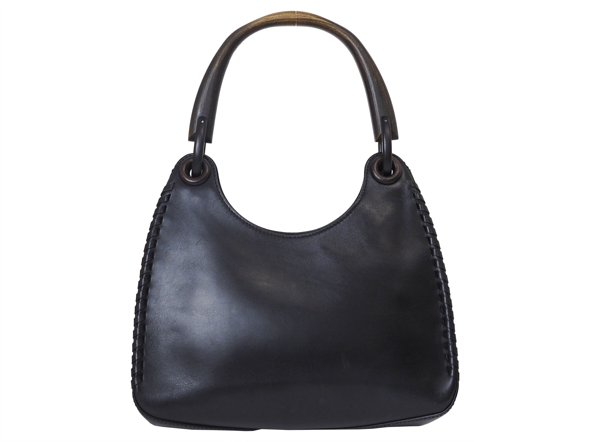 ■GUCCI（グッチ）美品 /ナイロン×レザー/ハンドバッグ/ブラック 黒 GUCCI（グッチ） 【未使用】グッチ 2Wayハンドバッグミニ 斜め掛け