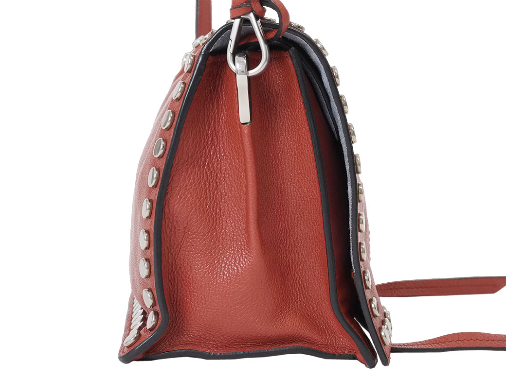 【PRADA】ショルダーバッグ　エティケット　レザー　レッド PRADA（プラダ） エティケット 3WAY ショルダーバッグ レッド 1BD082