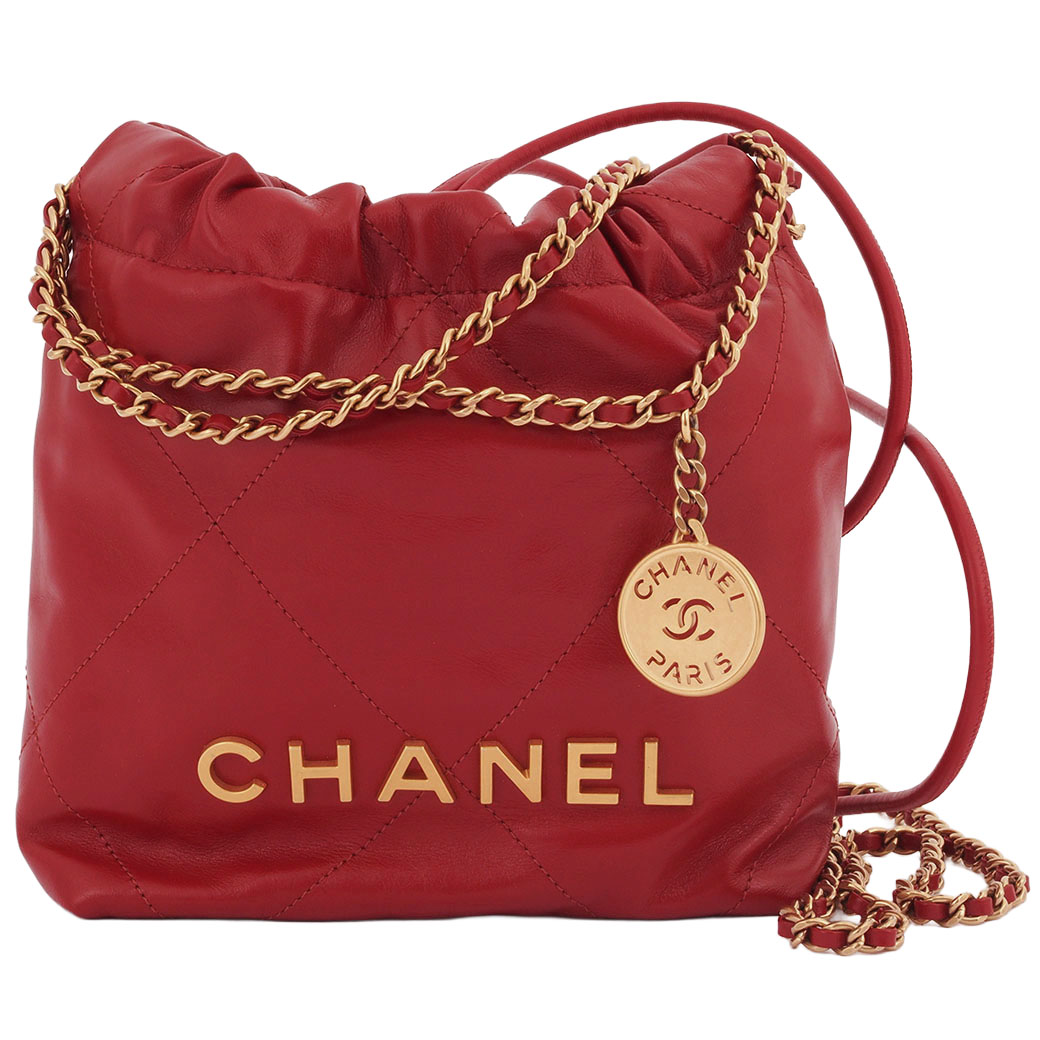 レア ヴィンテージCHANEL シャネル サスペンダー 赤 CHANEL（シャネル） シャネル22 ミニ ハンドバッグ ショルダーバッグ