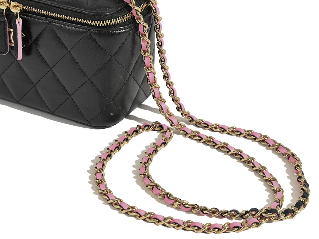 VINTAGE●CHANEL●チェーン付き トップハンドル ロングバニティ VINTAGE○CHANEL○チェーン付きトップハンドルロングバニティ