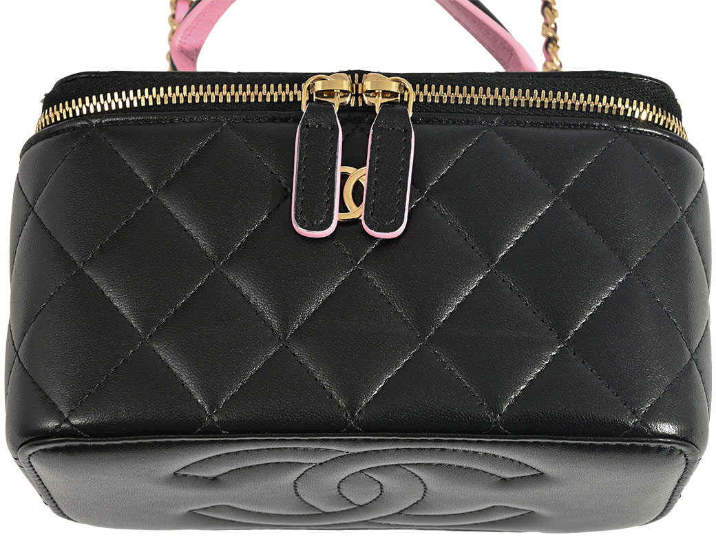 VINTAGE●CHANEL●チェーン付き トップハンドル ロングバニティ VINTAGE○CHANEL○チェーン付きトップハンドルロングバニティ