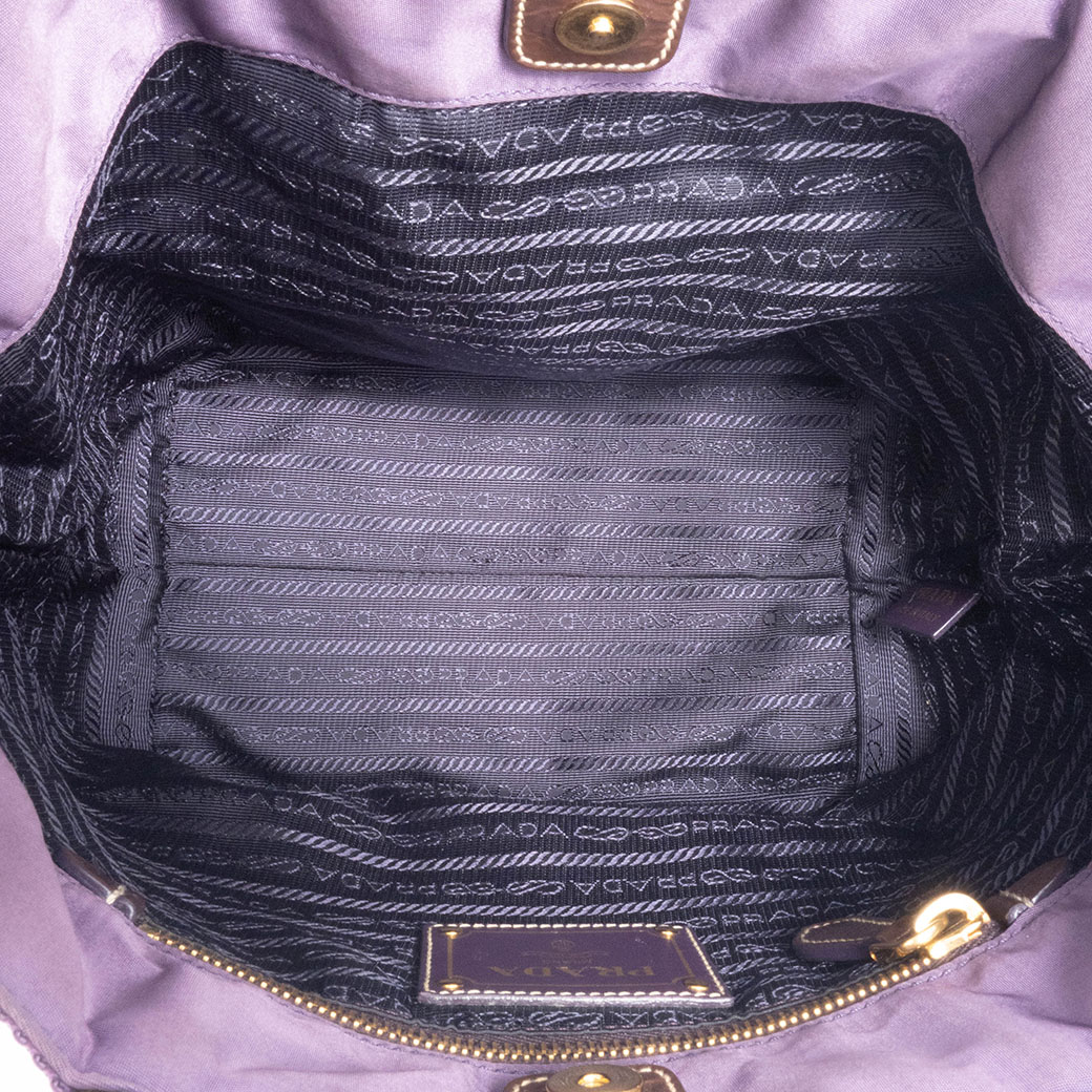PRADA（プラダ） ナイロン 中古 トートバッグ パープル BN1756 小さめ