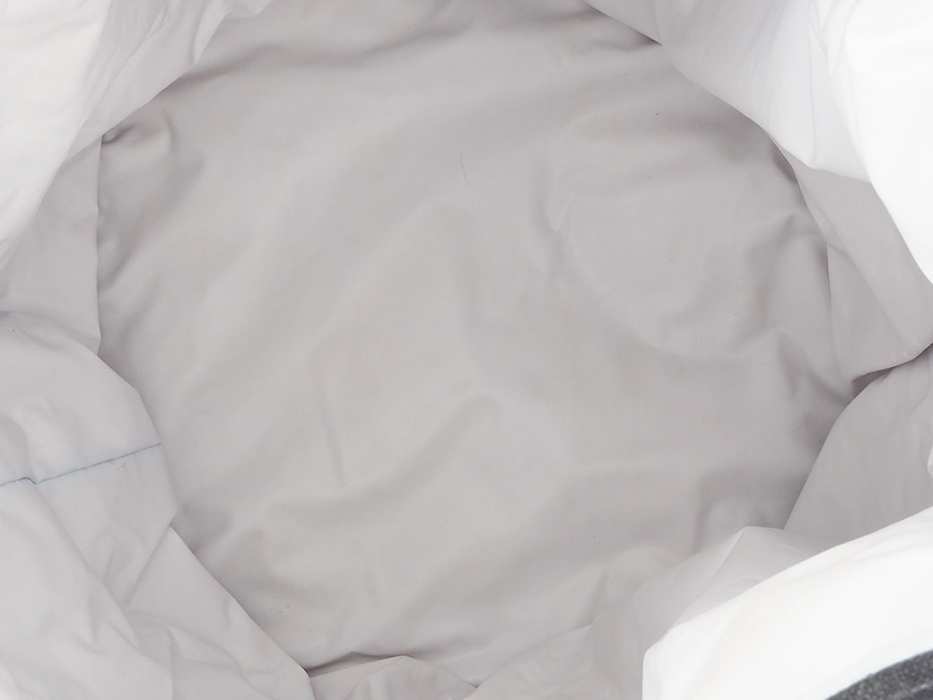 キャンバス シャネル 巾着 ショルダー バックパック ブラックxホワイト