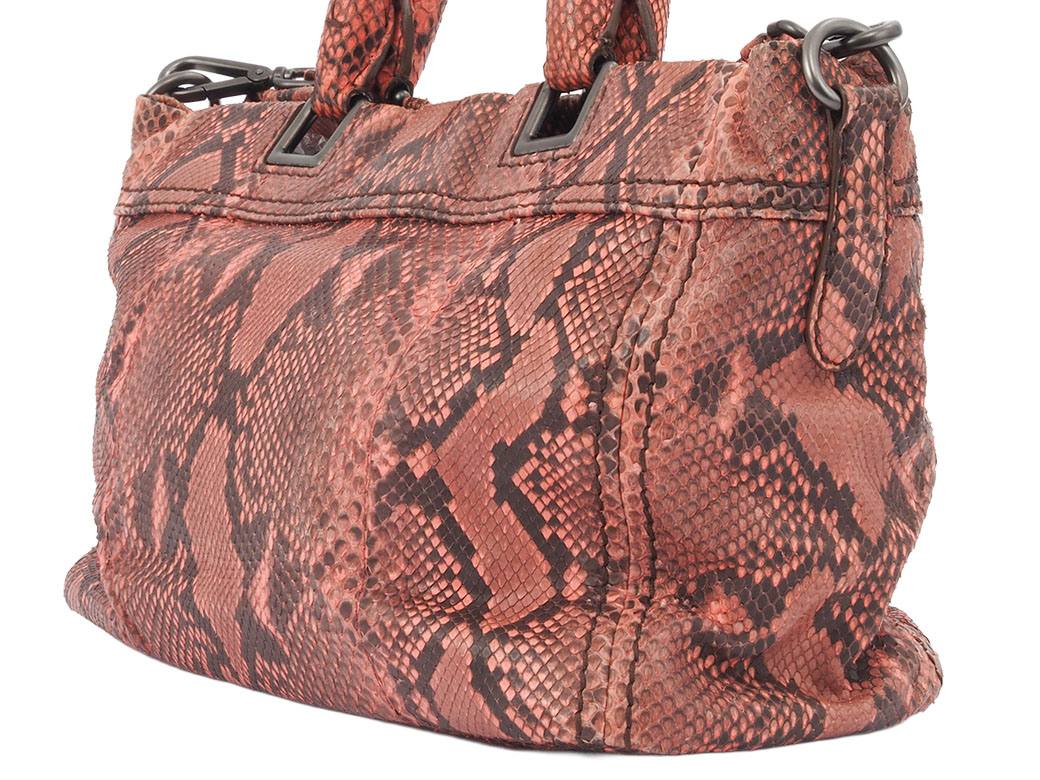 PRADA（プラダ） パイソン 2WAY ハンドバッグ ショルダーバッグ ピンク