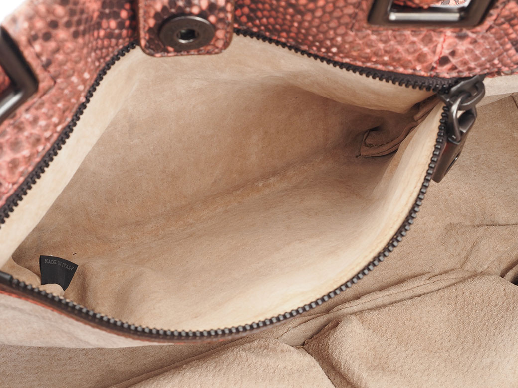 PRADA（プラダ） パイソン 2WAY ハンドバッグ ショルダーバッグ ピンク