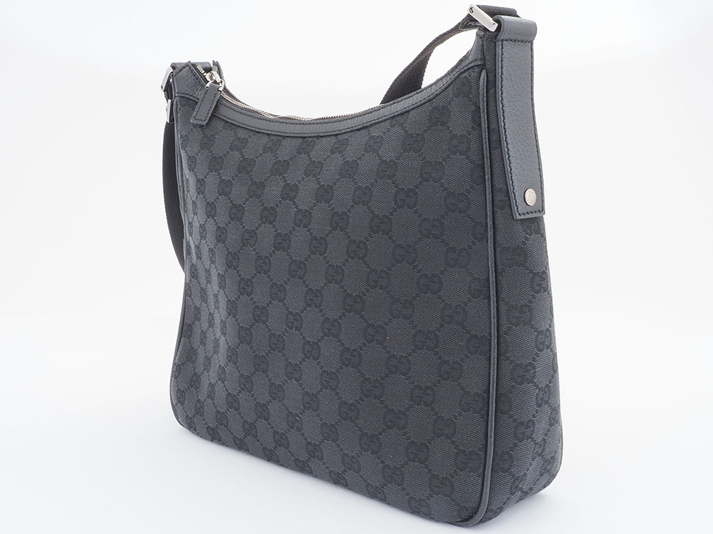 グッチ GUCCI GGキャンバス ショルダーバッグ バッグ キャンバス レザー レディース ブラック系 018.1612 【中古】 GUCCI - グッチ GUCCI GGキャンバス ショルダーバッグ バッグ