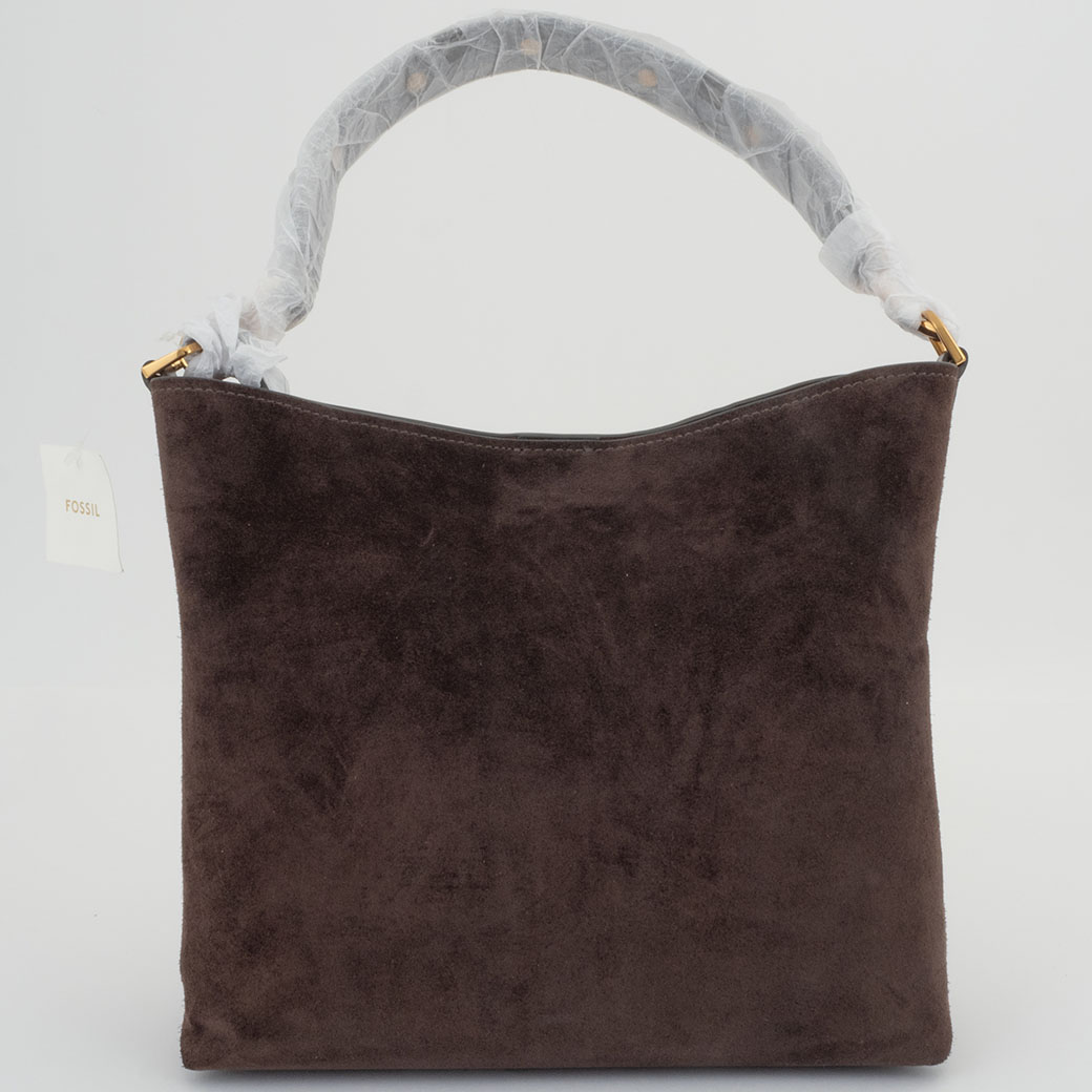 フォッシル ジェシー スエード バケット ショルダーバッグ ミンク 