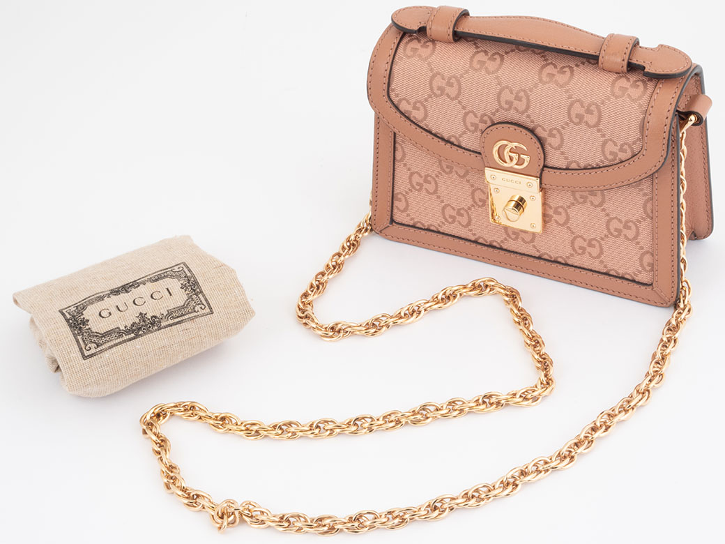 GUCCI オフィディア GGキャンバスチェーンショルダーバッグ クラッチバッグ GG グッチ バッグ 中古 チェーン ショルダー レディース GGキャンバス