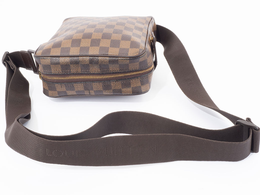 オラフ ルイ ヴィトン LOUIS VUITTON PM バッグ 中古 ダミエ エベヌ