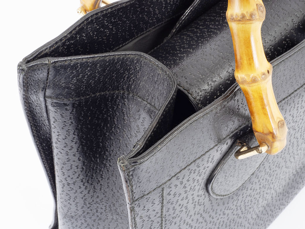 GUCCI（グッチ） バンブー トートバッグ 035694 レザー ブラック