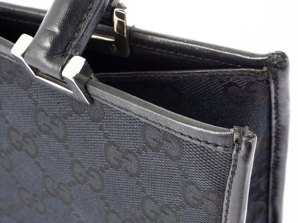 美品 GUCCI グッチ ブラック 黒 シルバー金具 GGキャンバス 01234 ショルダーバッグ ハンドバッグ レディース 505037 【中古】 GGキャンバス グッチ GUCCI ショルダーバッグ レザー 120842 ブラック