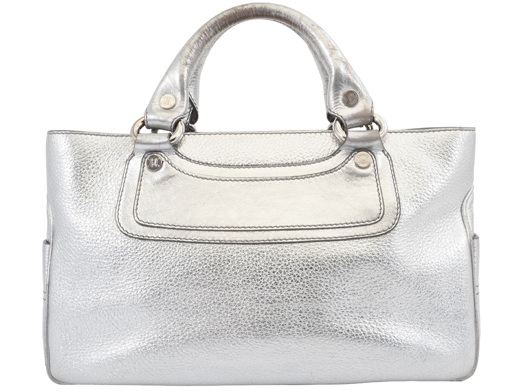 CELINE（セリーヌ） ブギー ハンドバッグ WC-BB-0038 レザー シルバー