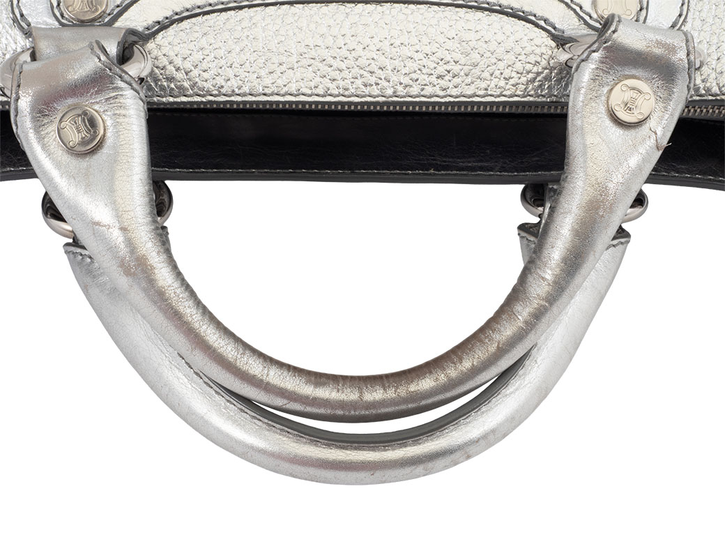 CELINE（セリーヌ） ブギー ハンドバッグ WC-BB-0038 レザー シルバー