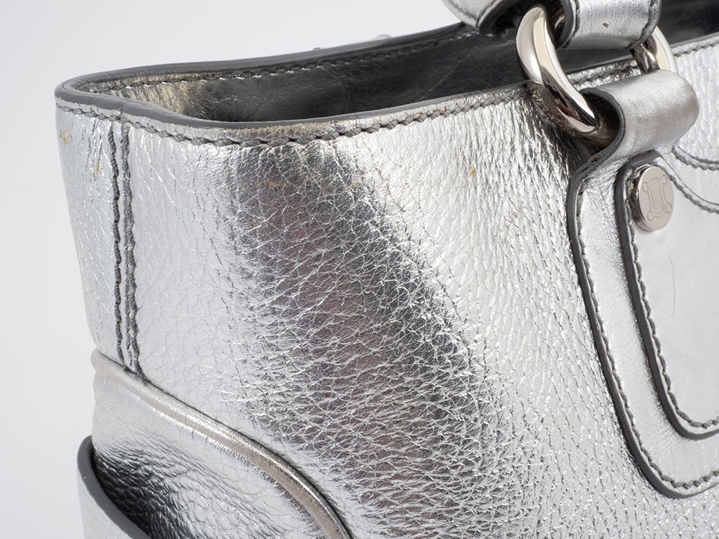 CELINE（セリーヌ） ブギー ハンドバッグ WC-BB-0038 レザー シルバー