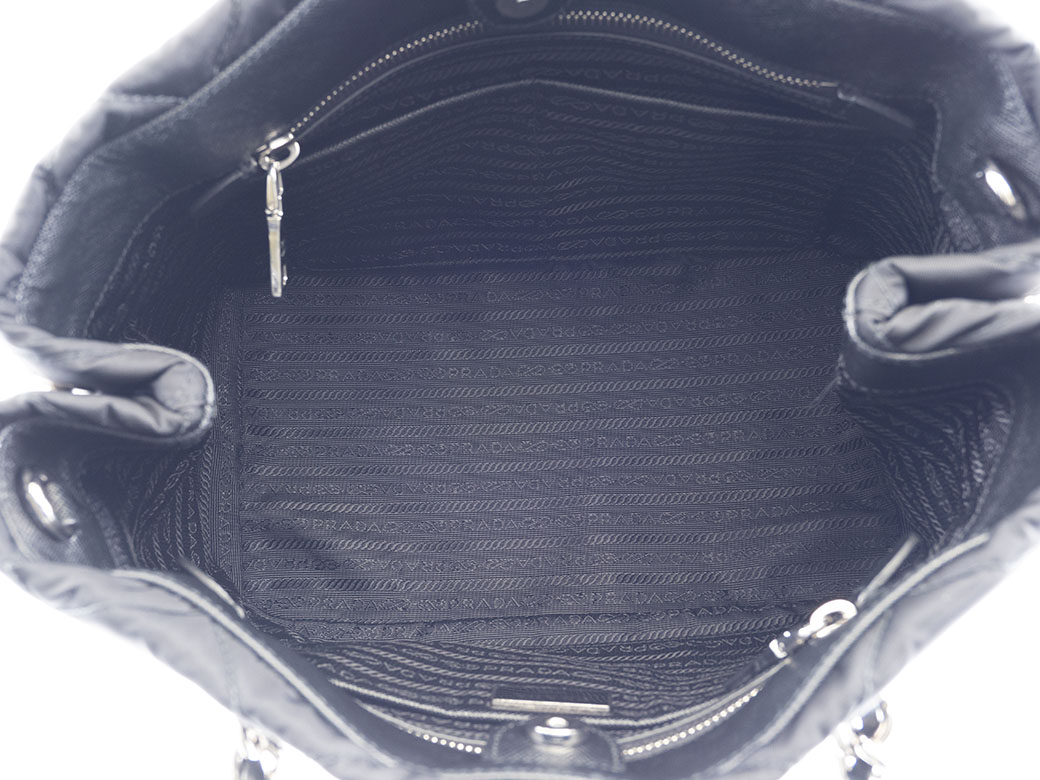 PRADA（プラダ） キルティングチェーン トートバッグ 1BG740 ナイロンx