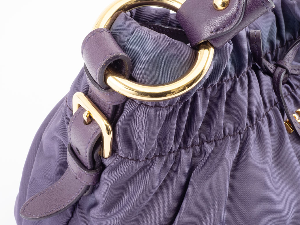 PRADA（プラダ） バッグ 中古 ナイロン ギャザーリボン ハンドバッグ
