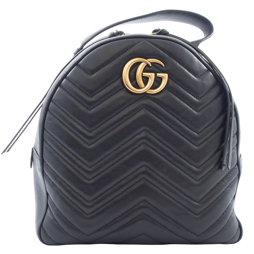 GG グッチ バッグ 中古 レディース GGマーモント レザー バックパック 