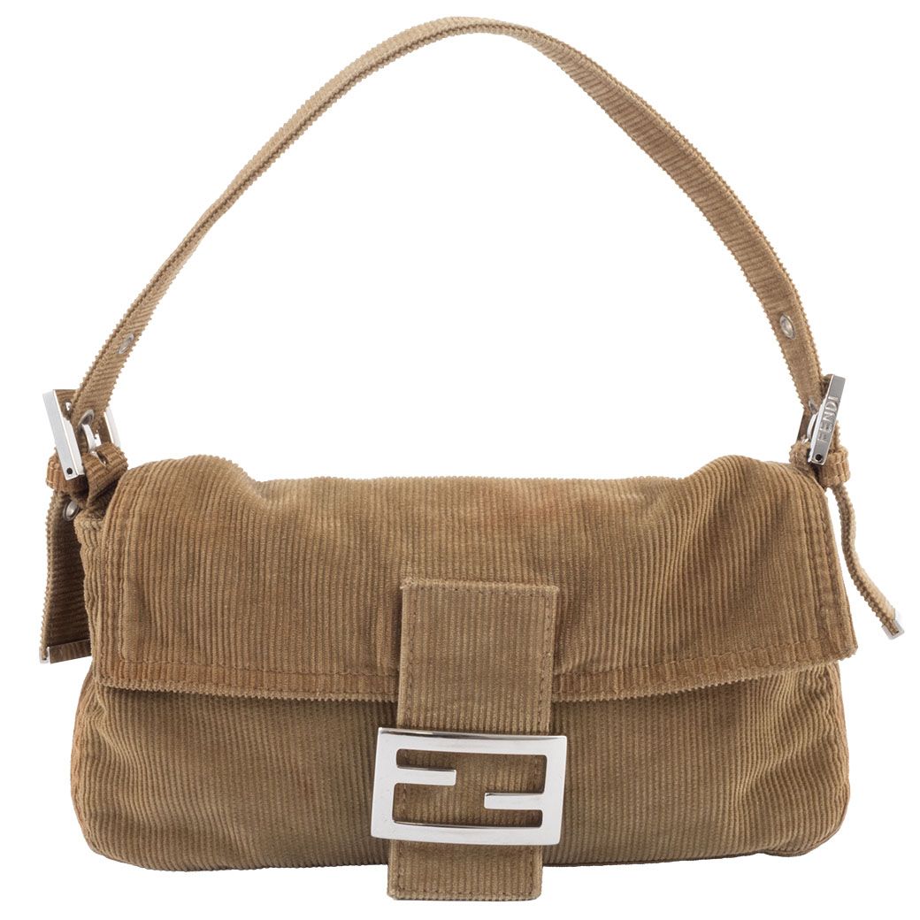 【新品未使用】FENDI コーデュロイ カーキ　マンマバケット フェンディ マンマバケット バッグ コーデュロイ ハンドバッグ