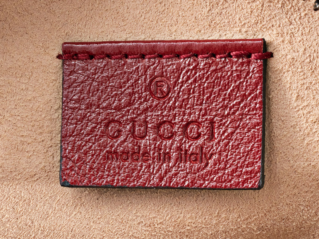 GUCCI(グッチ) ショルダーバッグ美品  GGマーモント 431384 レッド チェーンショルダー レザー GUCCI（グッチ） GGマーモント チェーンウォレット ショルダーバッグ