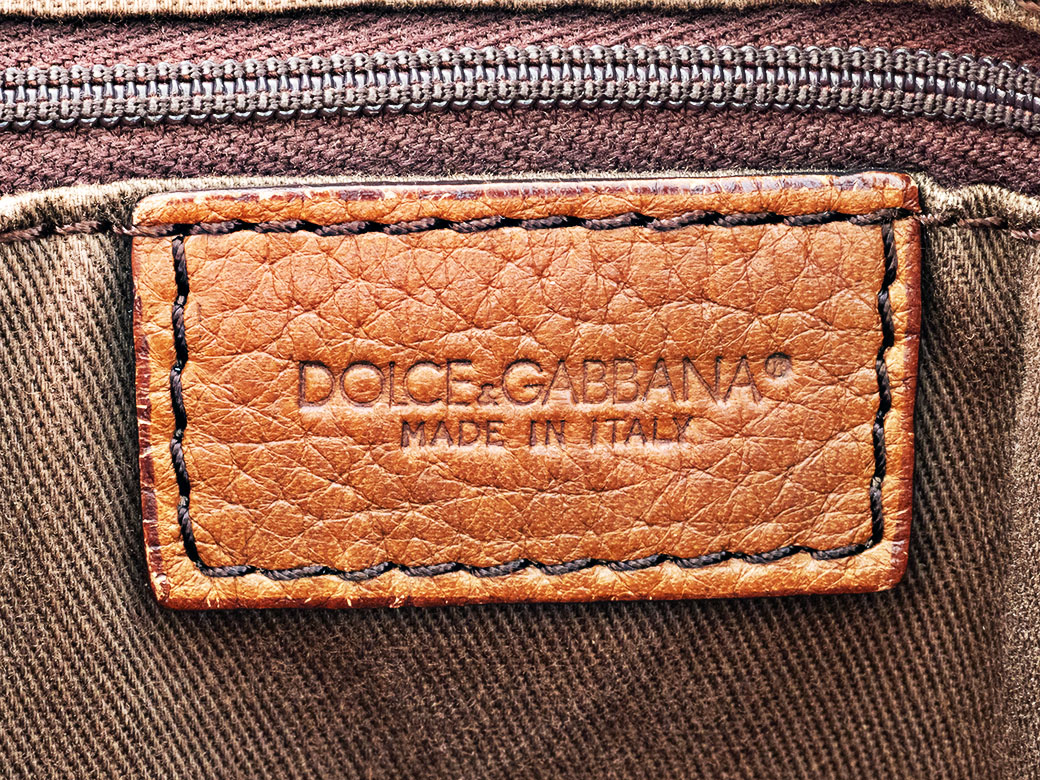 ドルチェ＆ガッバーナ レオパード トート バッグ キャンバスxレザー