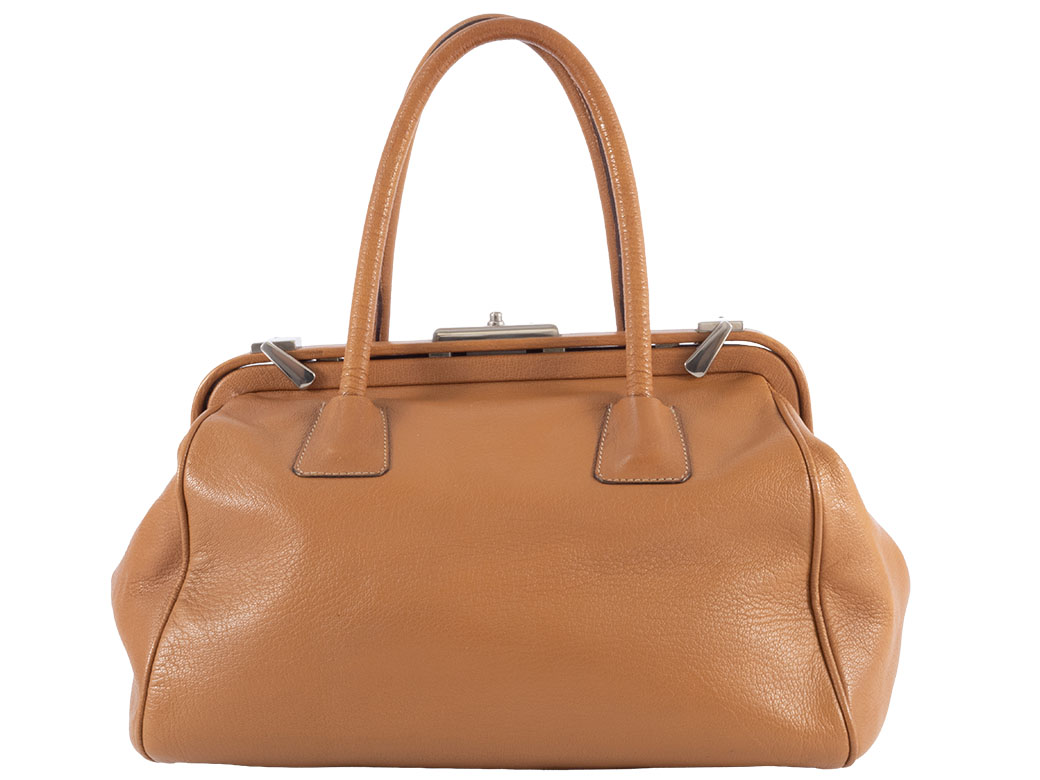 Prada プラダ ドクターズ ハンドバッグ ブラウン系 レザー PRADA（プラダ） ドクターズバッグ ハンドバッグ レザー ブラウン