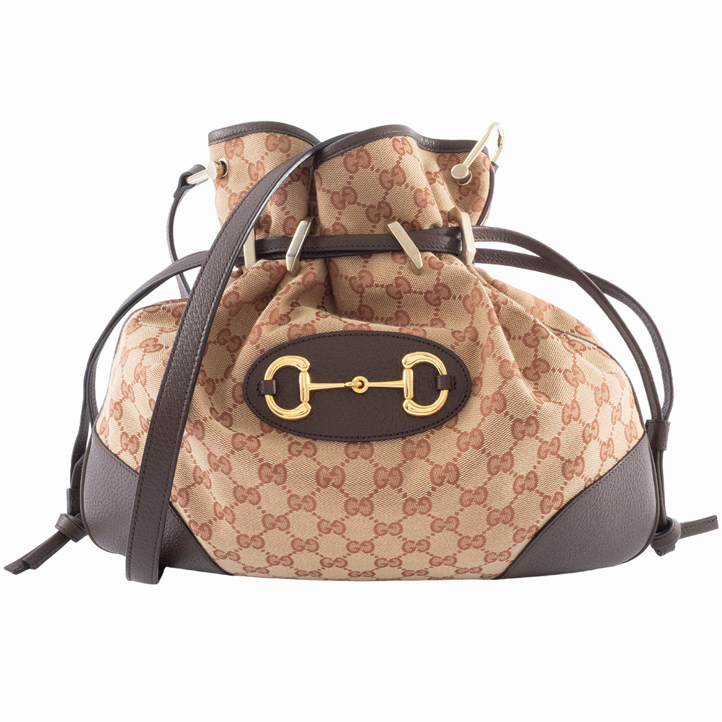 GUCCI グッチ ハンドバッグ GG ホースビット ブラウン ヴィンテージ GUCCI（グッチ） バッグ ショルダー レディース 中古 ホースビット GG