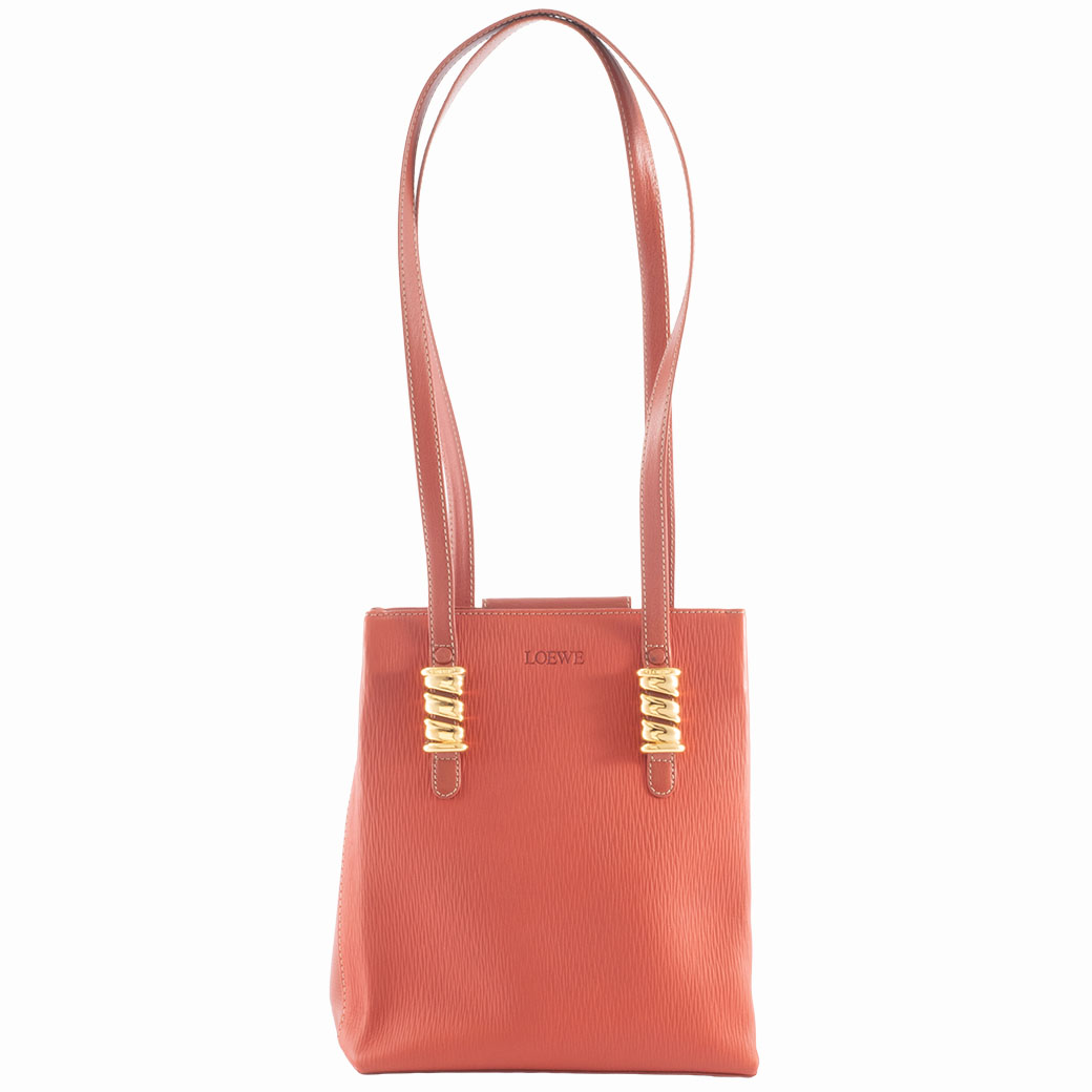LOEWE ベラスケス　ハンドバッグ　ショルダーバッグ　ゴールド金具 LOEWE（ロエベ） ベラスケス ショルダーバッグ レザー オレンジ