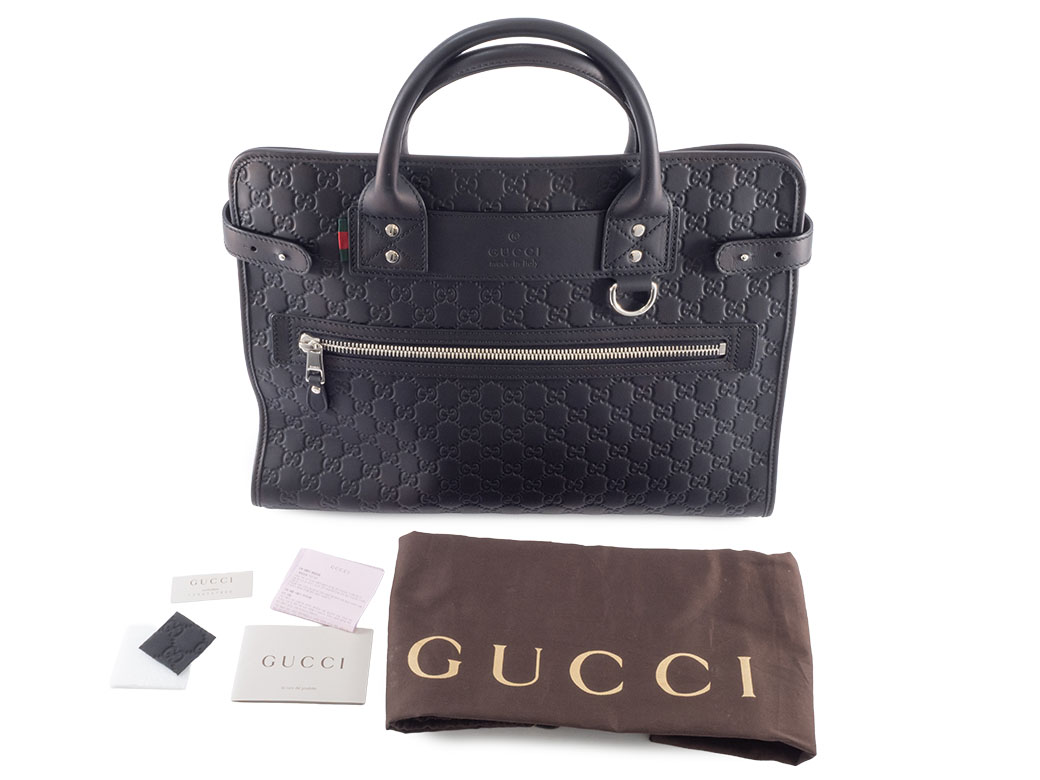 良品 GUCCI グッチ シマ GG ビジネスバッグ レザー 246410 ロゴ GUCCI（グッチ） バッグ 中古 メンズ グッチシマ ウェブループ