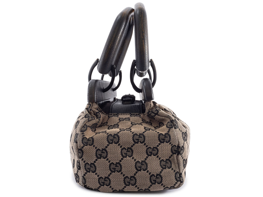 Gucci グッチ GGキャンバス　ウッドハンドル トートバッグ 106494 GG グッチ GUCCI バッグ 中古 トート レディース キャンバス ウッド