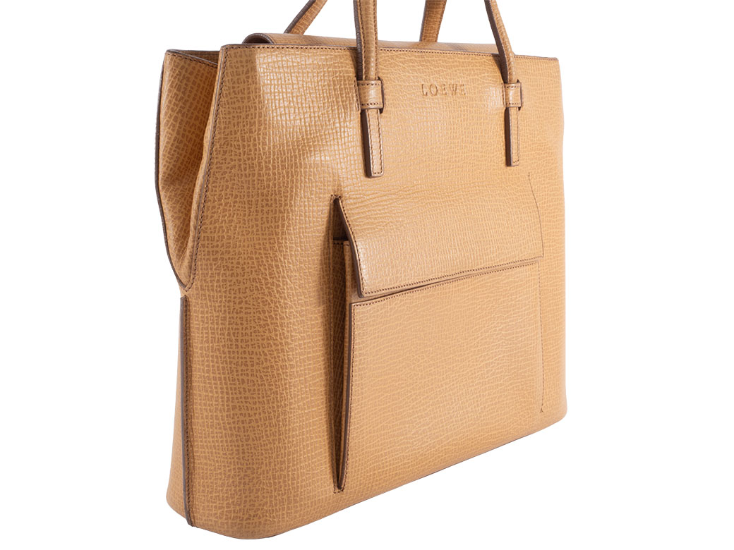 LOEWE（ロエベ） ヴィンテージ 型押し ハンドバッグ レザー