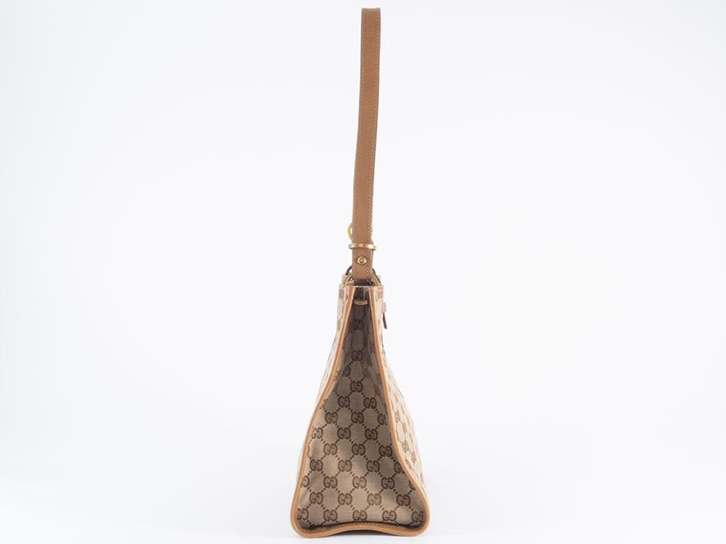 本物 グッチ GUCCI GGキャンバス ショルダーバッグ ベージュ 110292 バッグ 中古・ GG グッチ バッグ ショルダー レディース 中古 GGキャンバス レザー