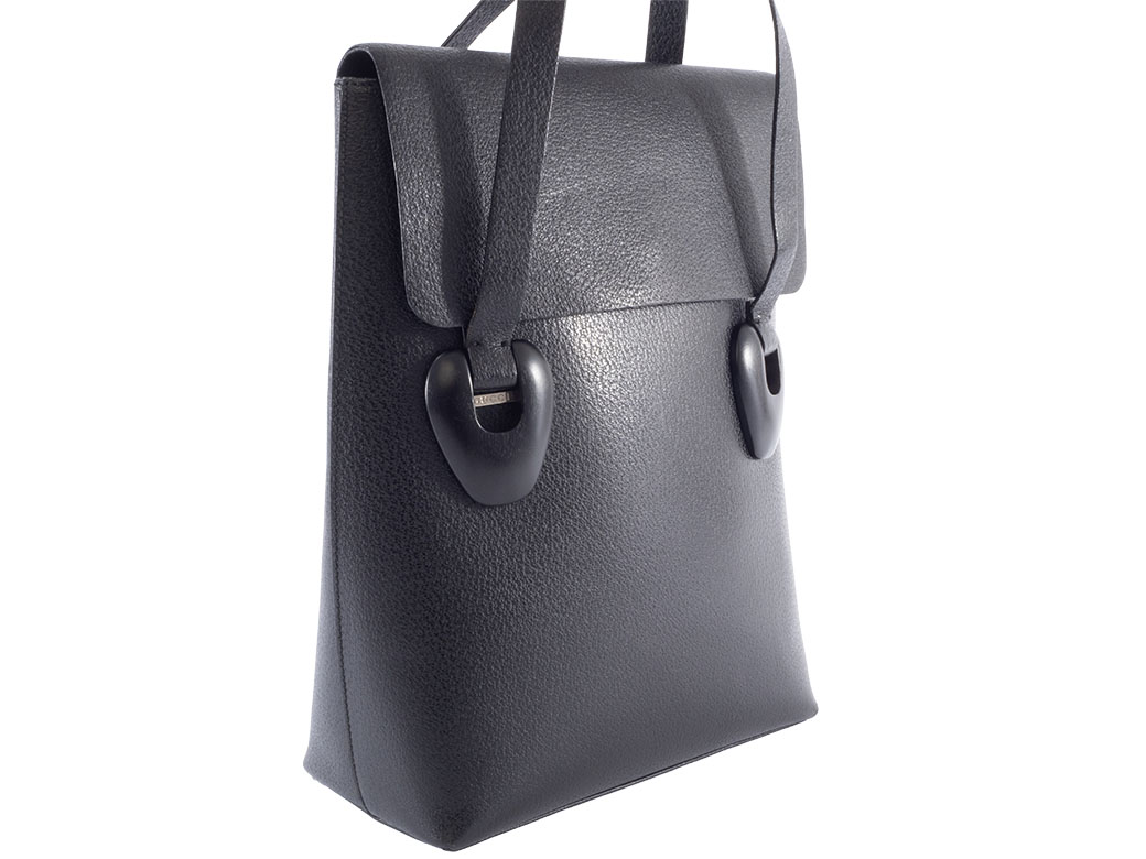 グッチ GUCCI カバン オールドグッチ ハンドバッグ レザー ブラック グッチGUCCI ターンロックレザーハンドバッグ 黒 (K-145621)