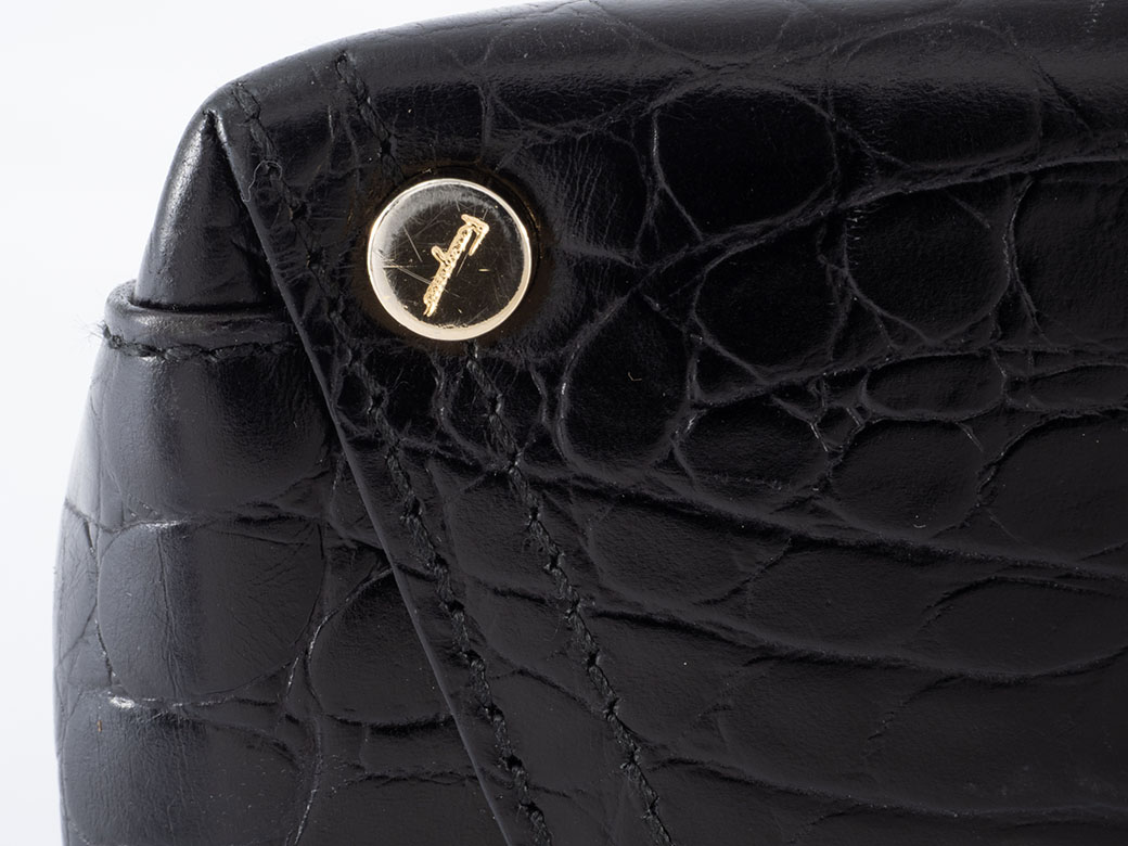 FERRAGAMO（フェラガモ） サルヴァトーレ クロコ型押し ヴァラ 2WAY  