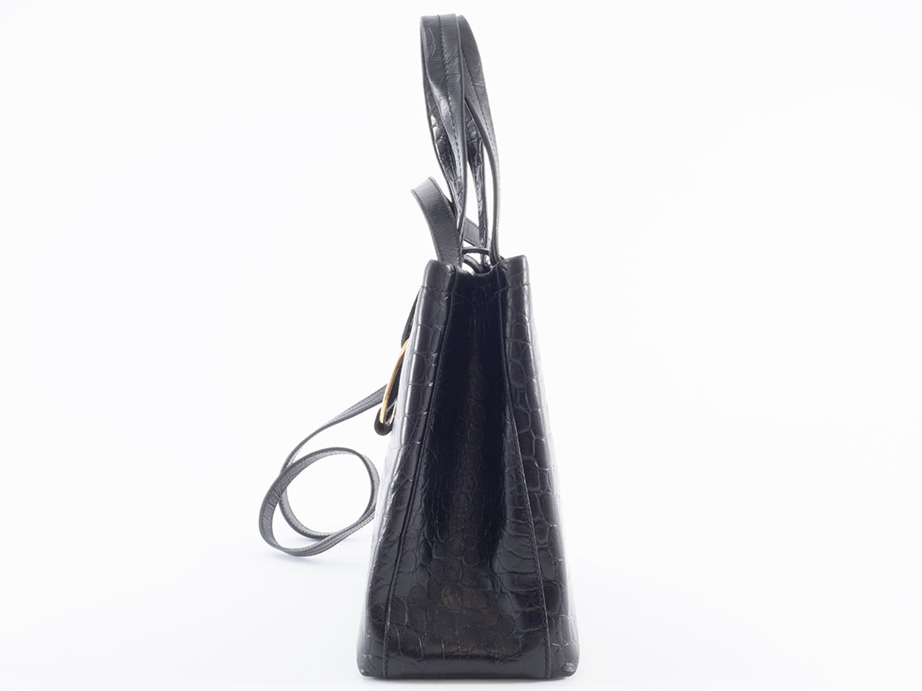 FERRAGAMO（フェラガモ） サルヴァトーレ クロコ型押し ヴァラ 2WAY  