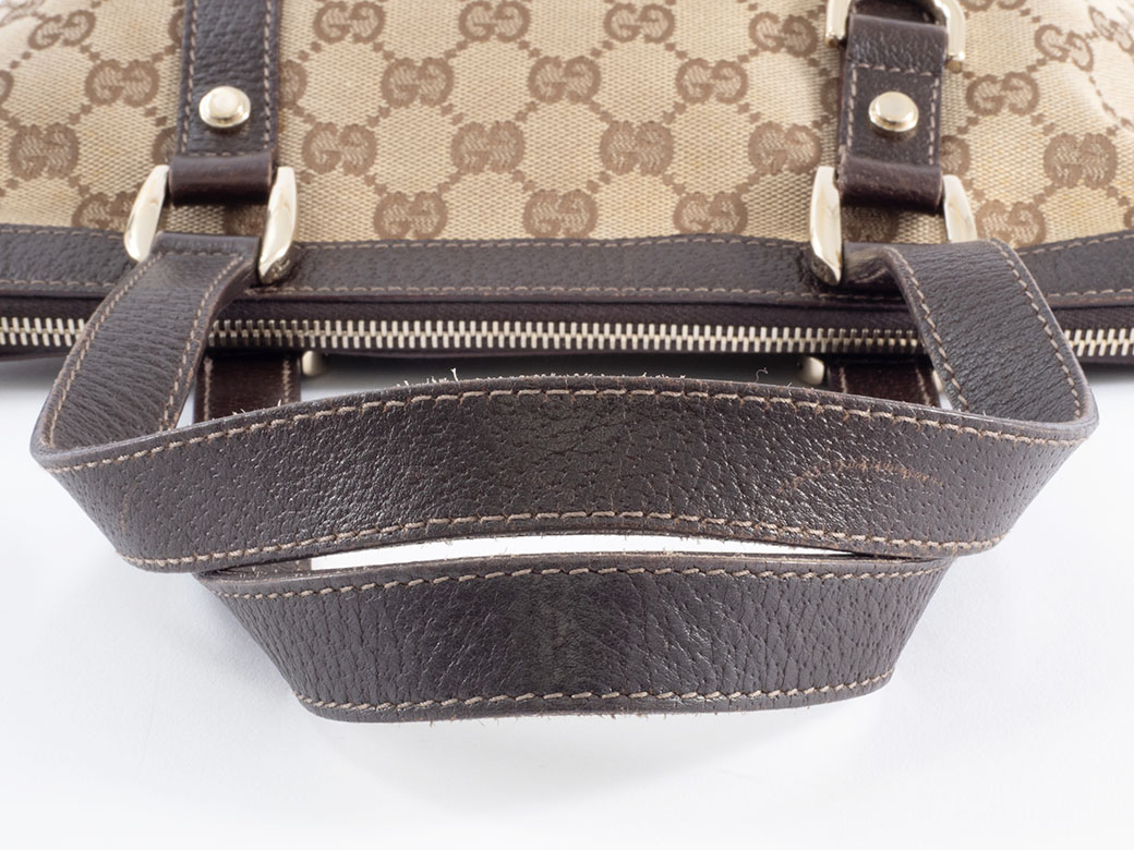 GG グッチ GGキャンバス トートバッグ 141471 レザー ベージュx