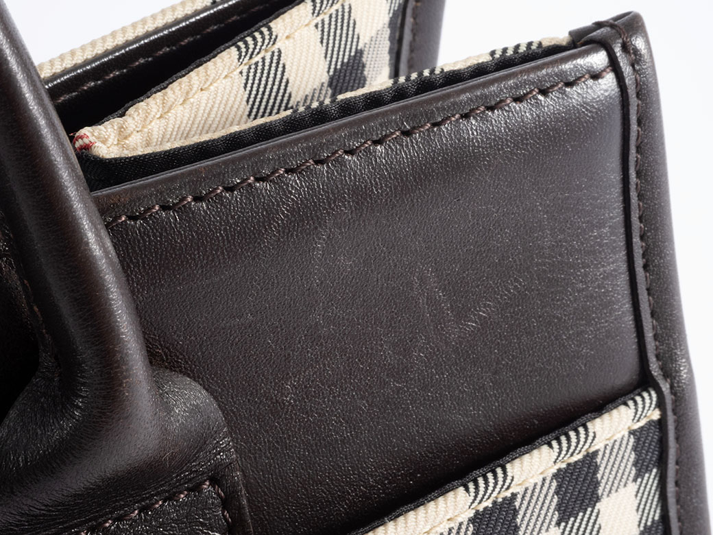 BURBERRY バーバリー ノバチェック ハンドバッグ キャンバスxレザー
