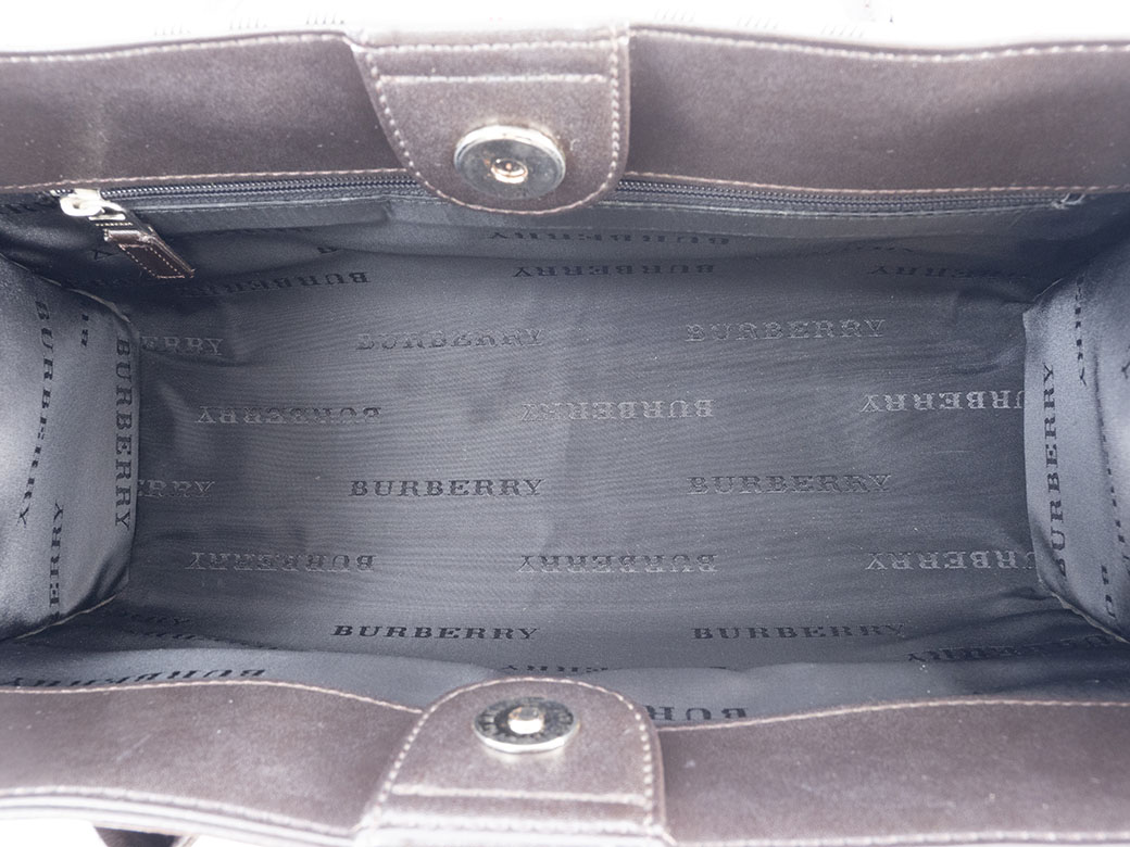 BURBERRY（バーバリー） ノバチェック ハンドバッグ キャンバスxレザー