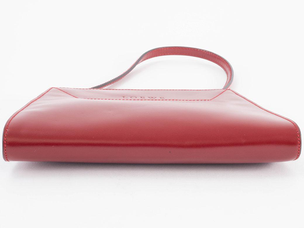 LOEWE（ロエベ） がま口 ハンドバッグ レザー レッド レディース 台形