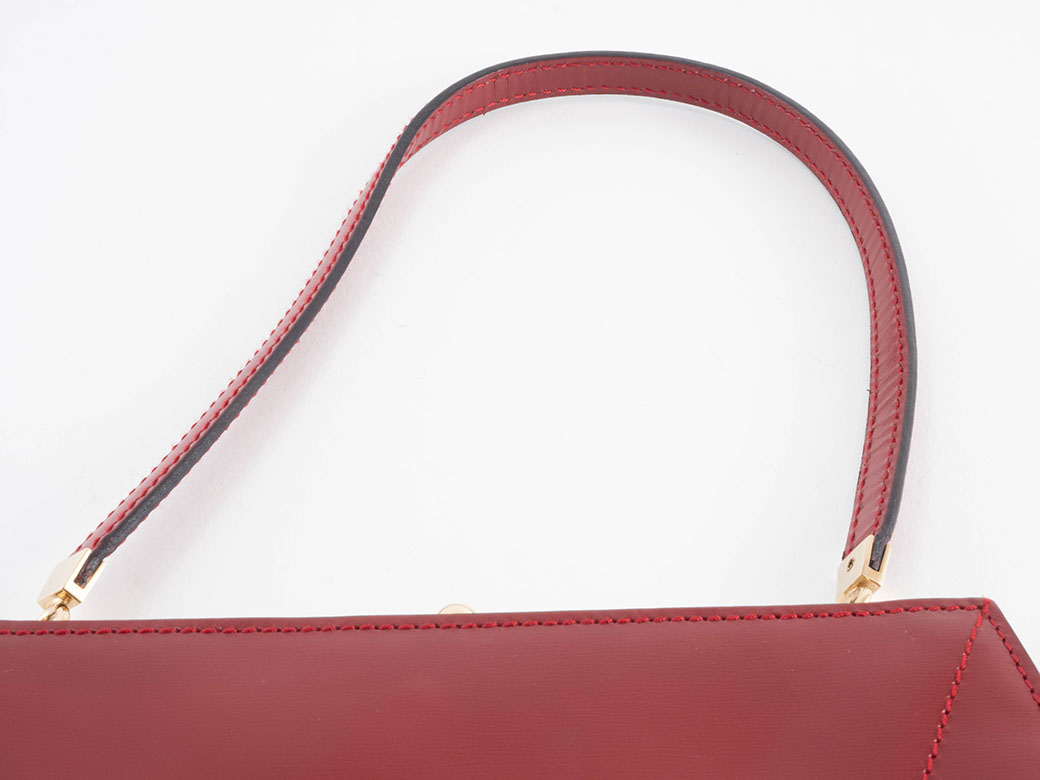 LOEWE（ロエベ） がま口 ハンドバッグ レザー レッド レディース 台形